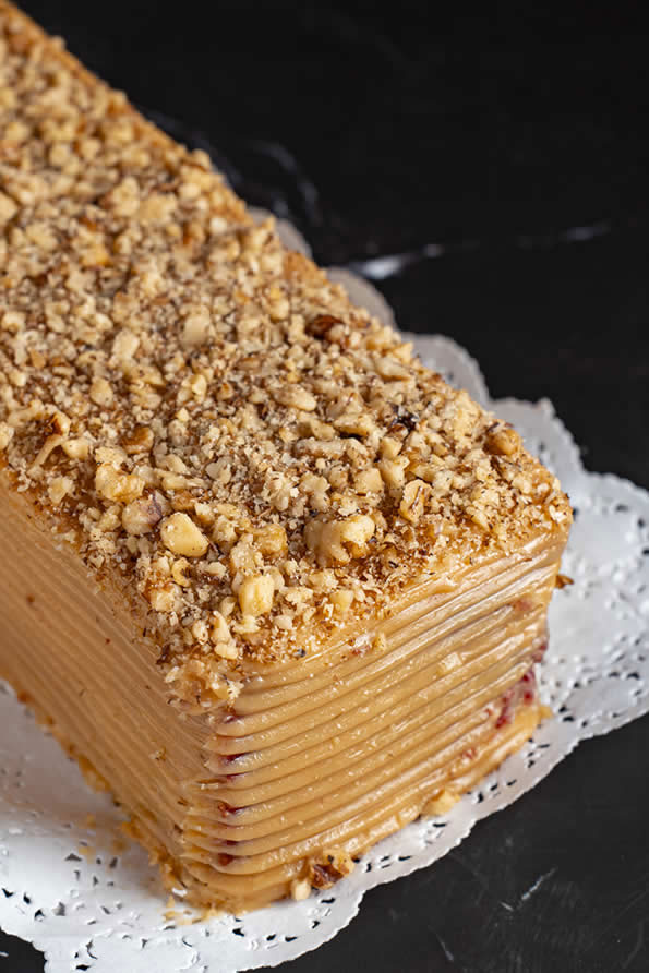 hojarasca manjar frambuesa